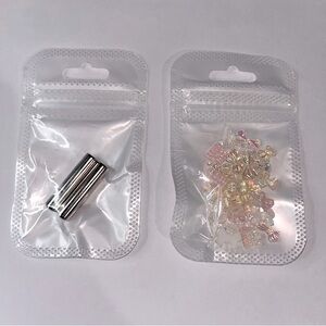 Gel manicure nail cateye magnet wand and gem charms